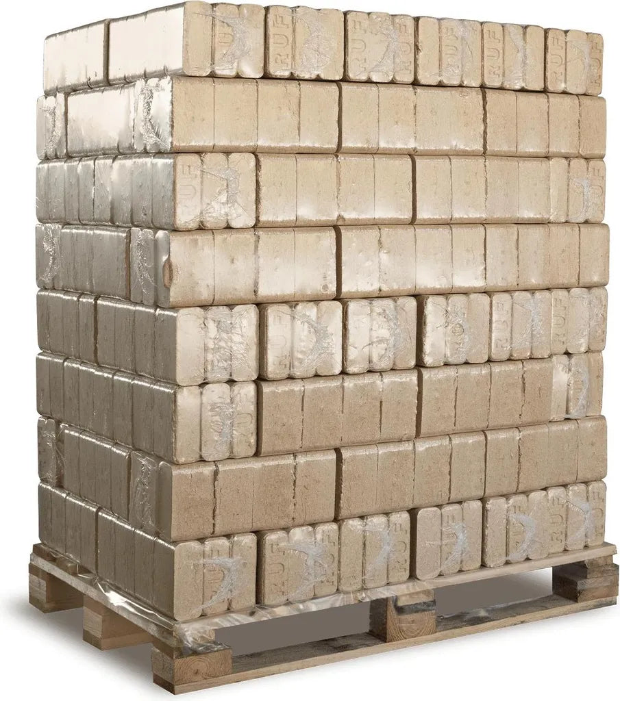 Heizfuxx RUF Original Blue Weichholzbriketts 96×10kg — 960kg Palette | HEIZFUXX