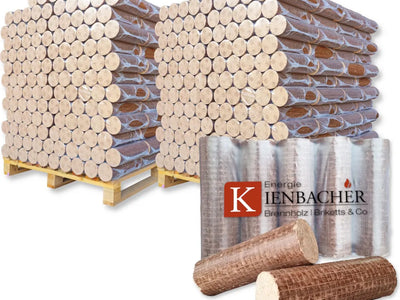 NESTRO Hartholzbriketts Buche & Eiche 2000 kg — 200×10 kg auf 2 Paletten | Energie Kienbacher
