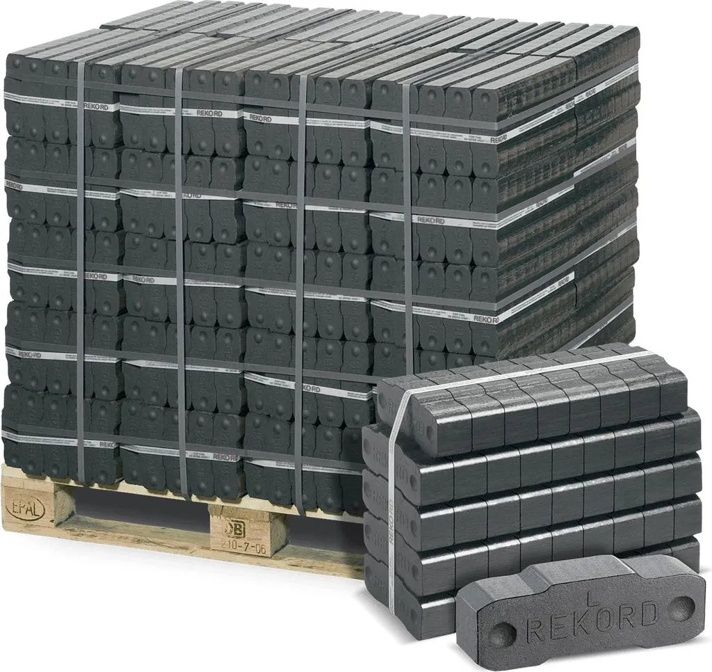 REKORD Braunkohlebriketts 25kg 40 Gebinde — 1000kg Palette | Lausitzer Braunkohle