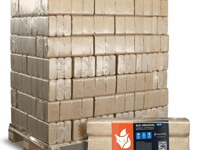 Heizfuxx RUF Original Blue Weichholzbriketts 96×10kg — 960kg Palette | HEIZFUXX